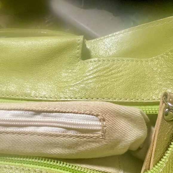 Italian Roberta Gandalfi Green/Gold Leather Handbag - Picture 5 of 8